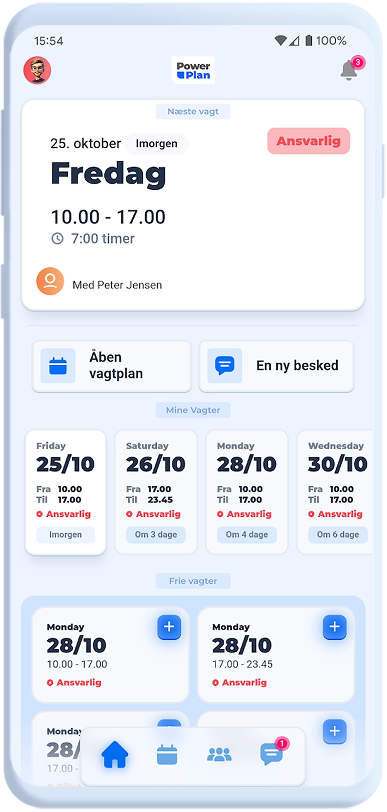 App screenshot of PowerPlan