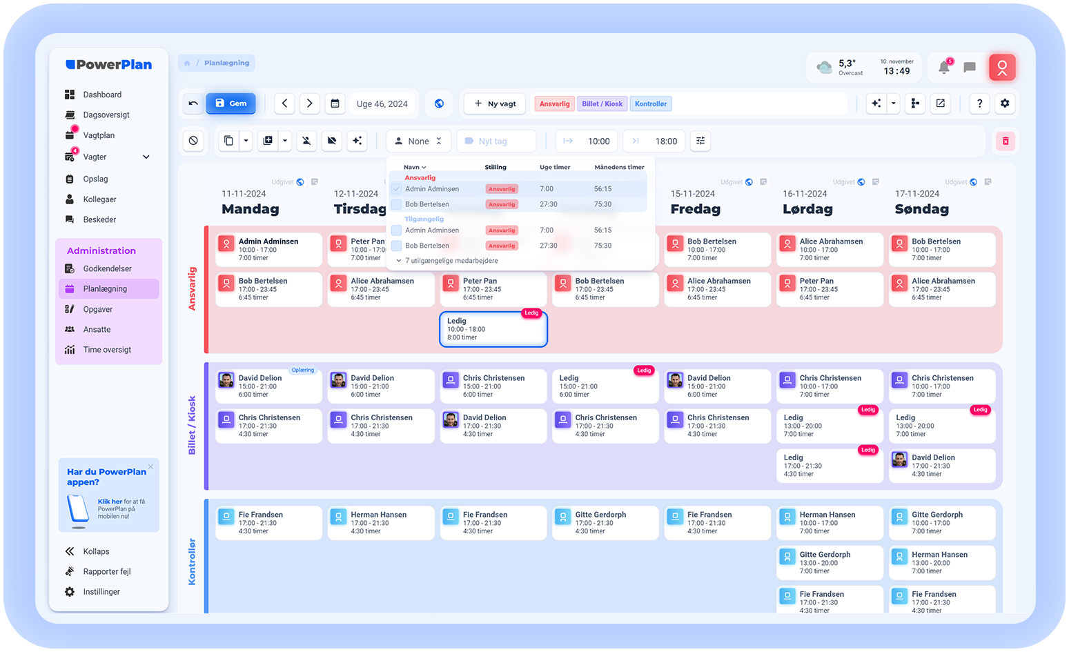 PowerPlan planner